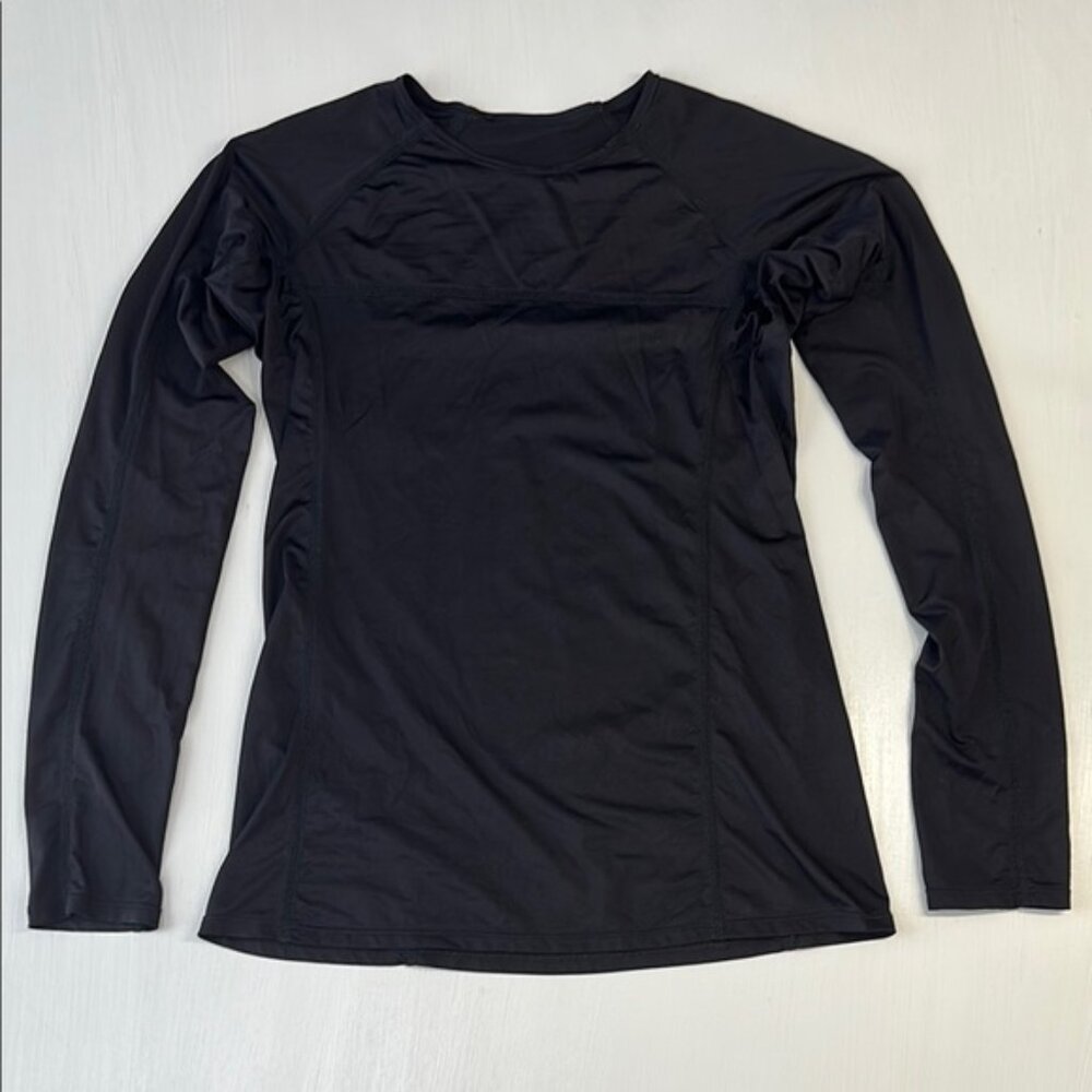 Patagonia Women’s Micro Swell Rashguard, Long Sleeve, Solid Black, Style 71870
